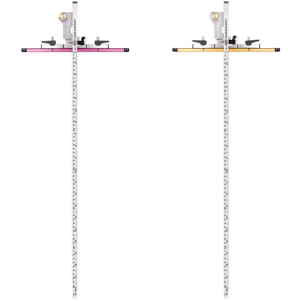 Shinwa Sokutei Circular Saw Guide Foldable Slim Peach and Limited 1 Piece Cannot Be 79042 Ruler, T-Slide Shift, 60cm, Gold, Edition, (Color Specified)