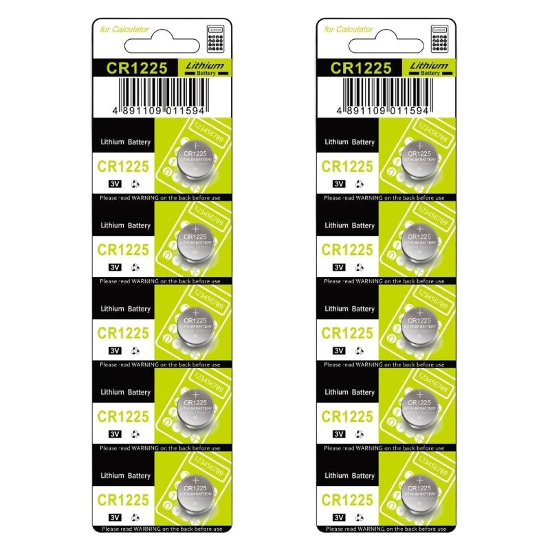 5/10Pcs CR1225 3V Lithiums Button Cell Batteries for Watches Calculators Remote Controls Small Gadgets