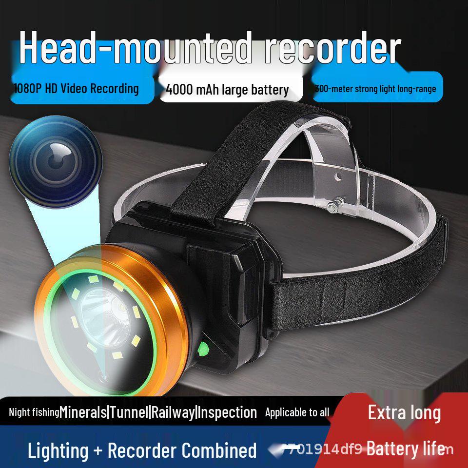 

Headlamp with Night Vision Video Recorder for Outdoor and Night Activities High-definition headlamp recorder without card