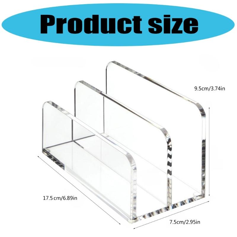 Multi Functional Acrylic Desktop File Organizers With Mail Document Storage Tray For Office Home Accessories