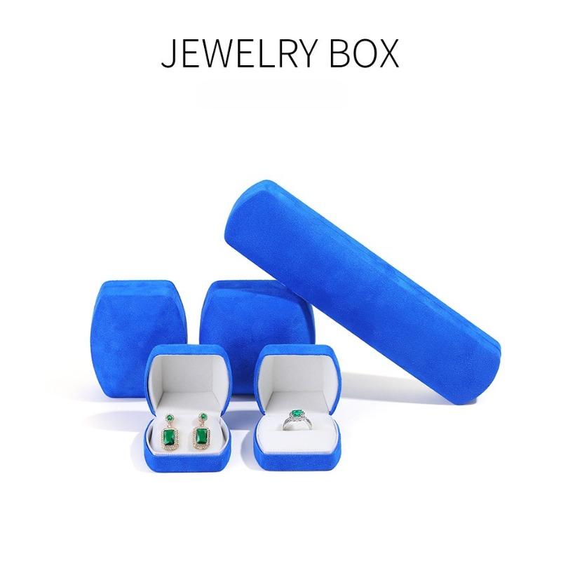 Elliptical Big Belly Deer Skin Velvet Jewelry Box, Iron Box Jewelry Box, Ring Pendant Jewelry Bracelet Bracelet Box