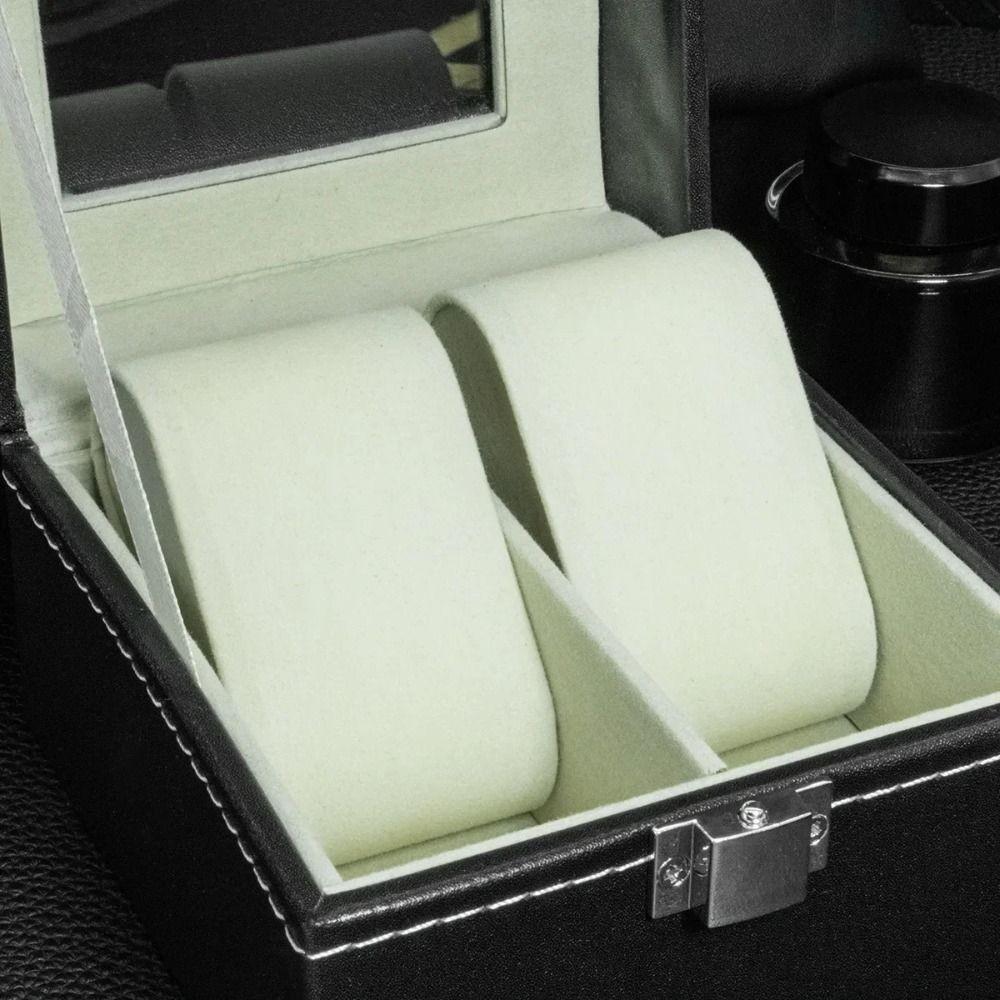 2/3/6/10/12 Grids Jewelry Box Watch Holder Watch Storage Box Lockable Leather Flocking Cloth Watch Display Box