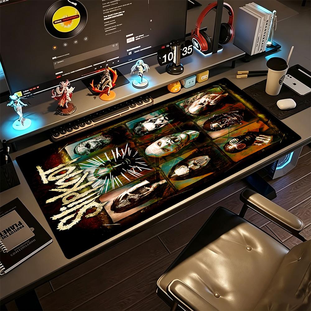 Slipknot Band Logo Gaming Mauspads Gamer Mauspads HD Druck Schreibtischunterlage Rutschfeste Gummibasis Computer Dekorationsartikel Bürogebrauch