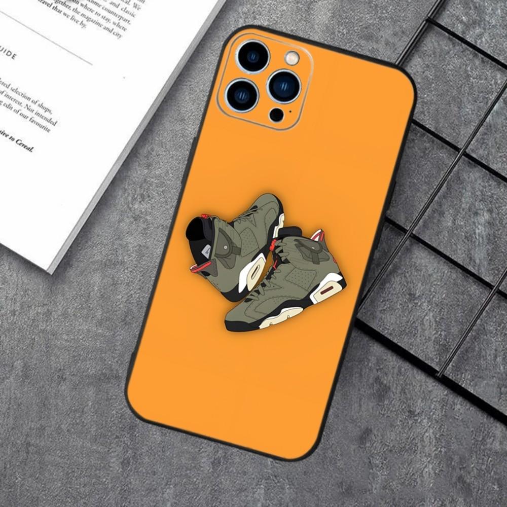 Off 85 AIR Street Sports Sneakers Phone Case For iPhone 16,15,14,13,12,11,XS,XR,X,8,7,Pro,Max,Plus,mini Silicone Black Cover