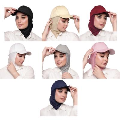 Elegant Shawl Scarf And Baseball Hat Set For Women Classical Hijab Perfect for Daily Wear