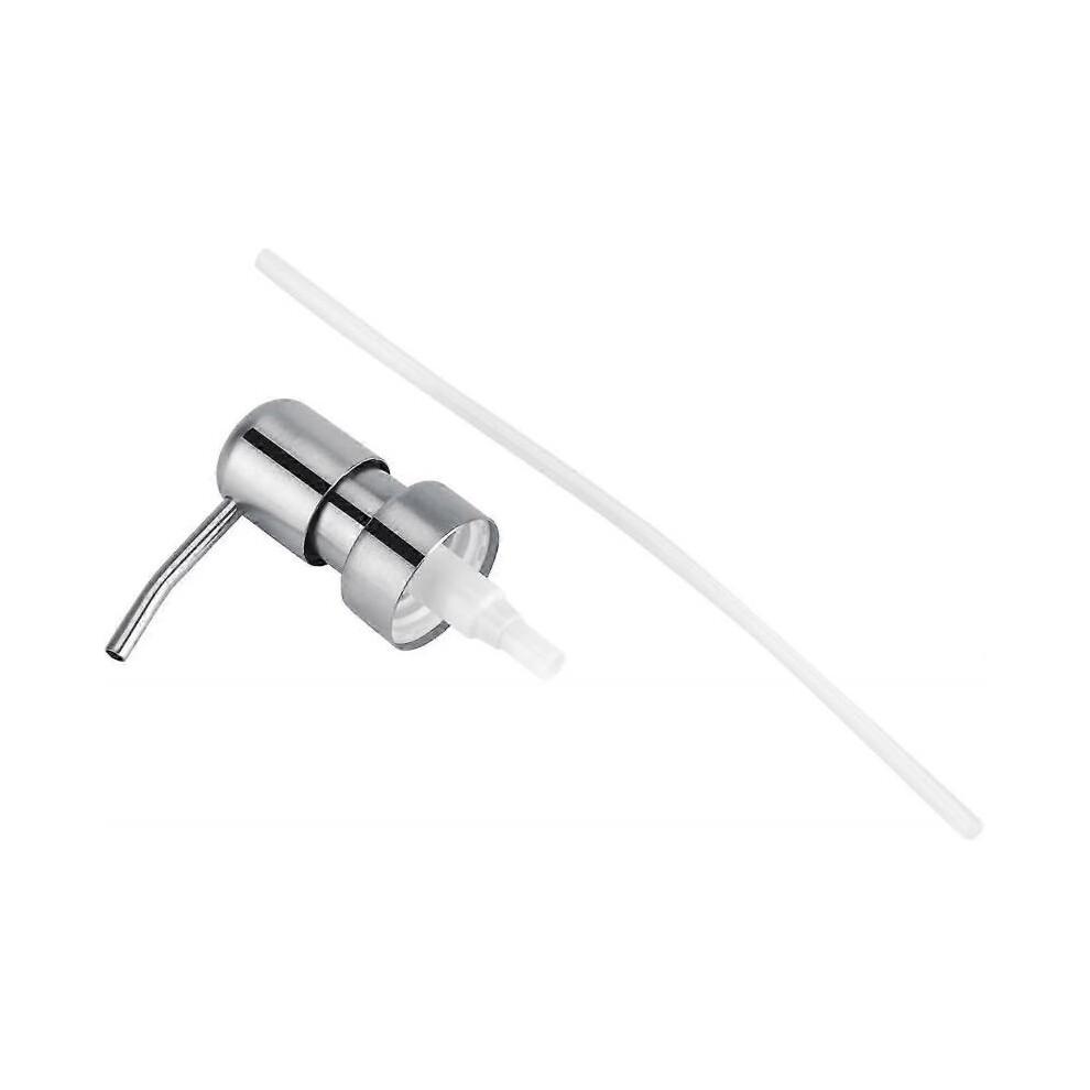 1 Piece 304 Stainless Steel Liquid Soap Shampoo Silver White Pump for Kitchen and Bathroom Use