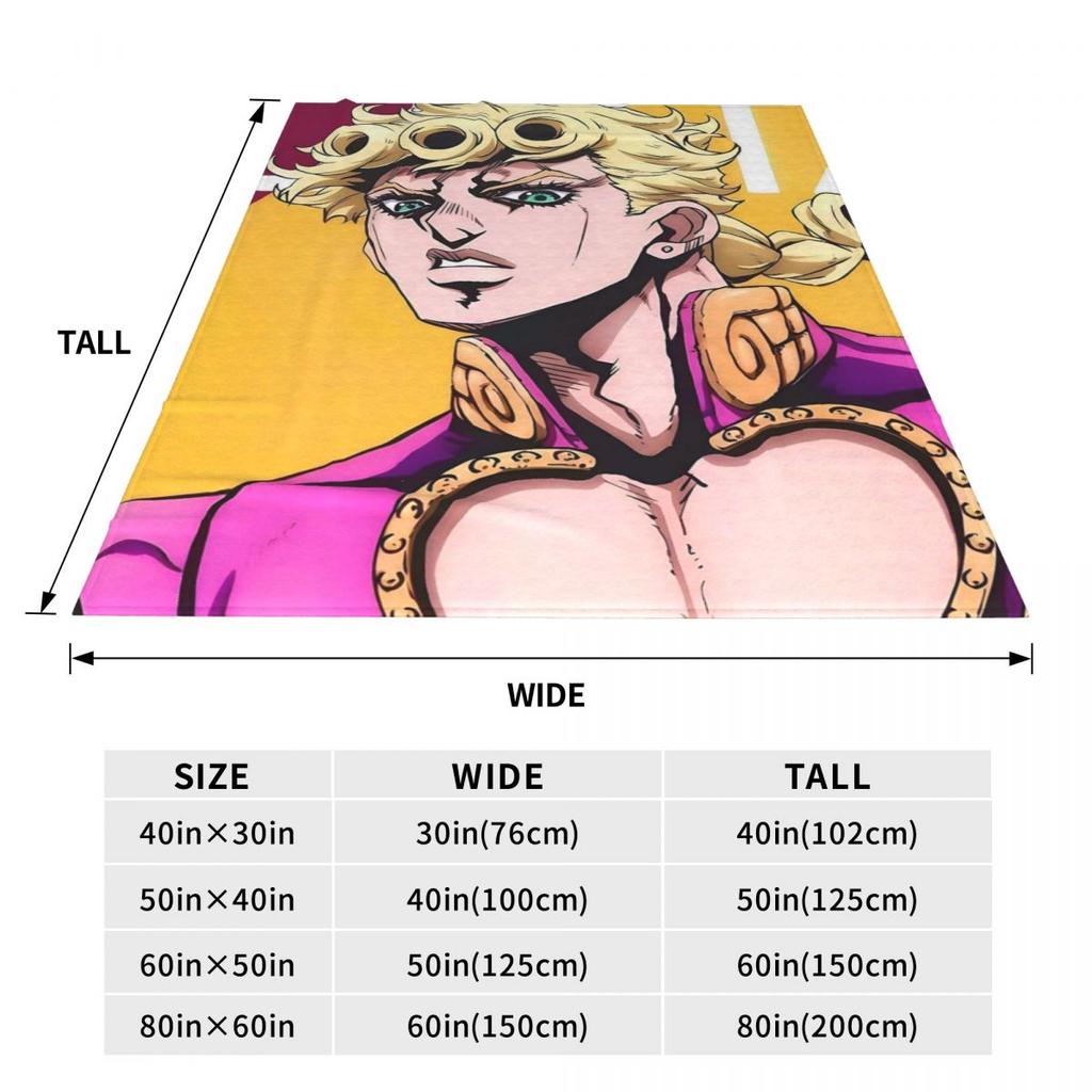 Anime JOJO HD ART  Blankets Soft Warm Flannel Throw Blanket Plush for Bed Living Room Picnic Travel Home Sofa