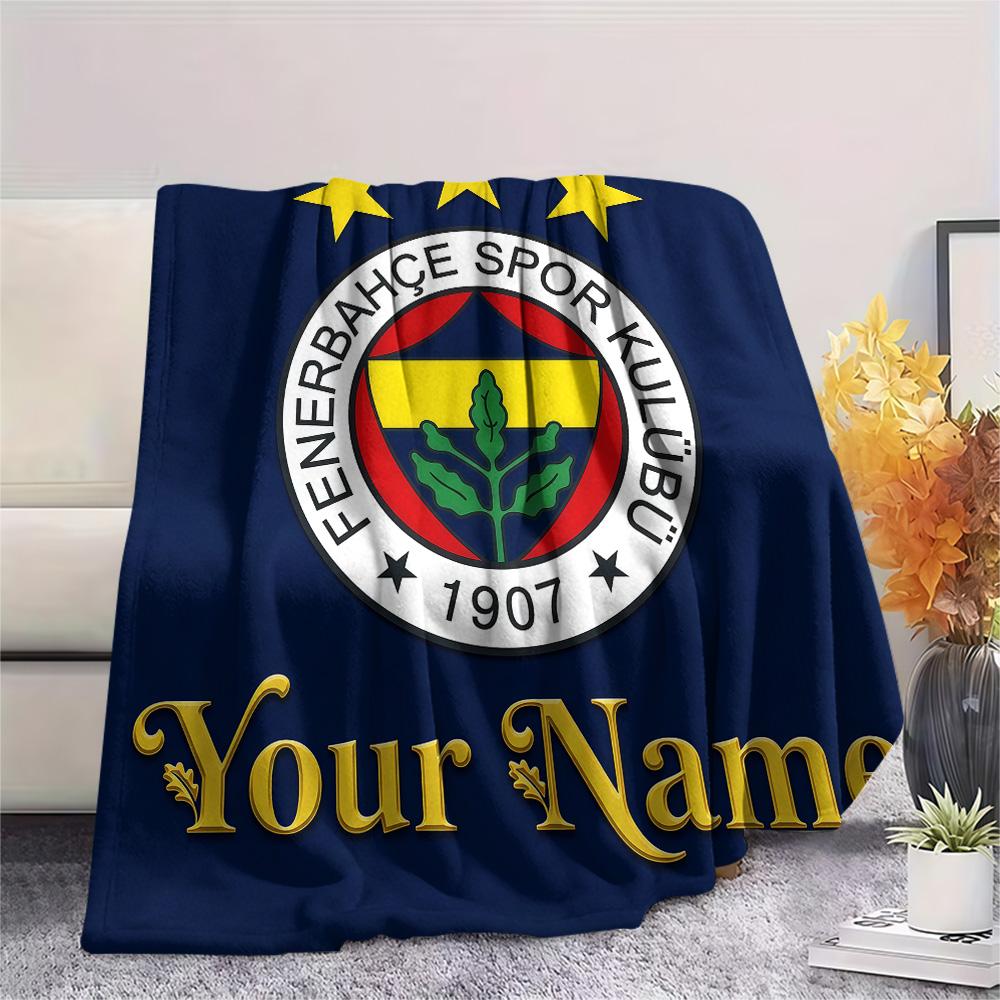 1pz Coperta in Flanella Personalizzata con Nome e Motivo del Club Sportivo FenerbaHEce Per Tutte le Stagioni per Arredamento Casa Calore e Comfort Regali Regalo Festivo -HE134