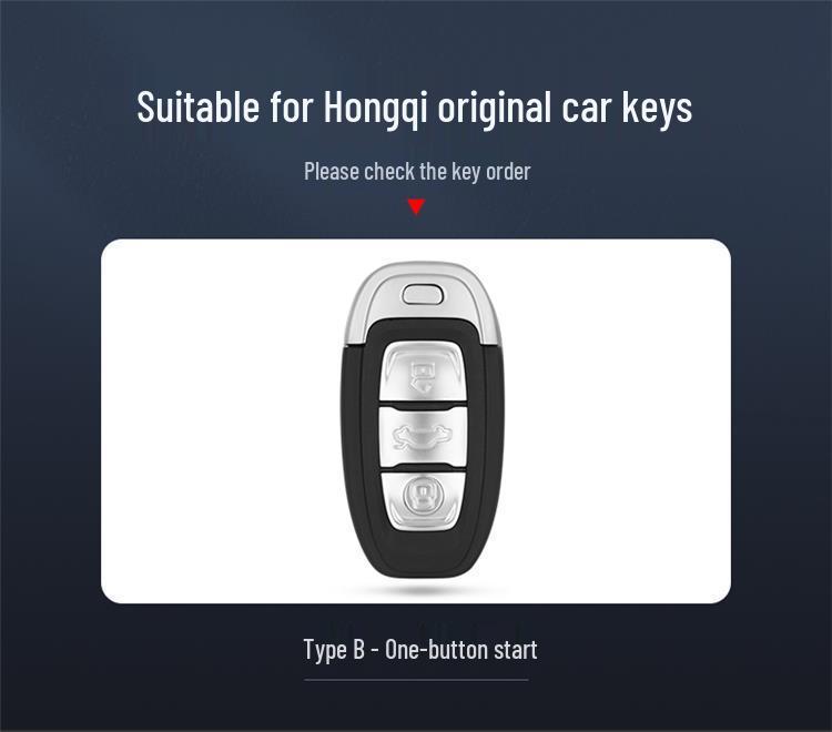 Premium Metal Key Case for Hongqi H5, H7, HS5, and HS7 Car Remotes