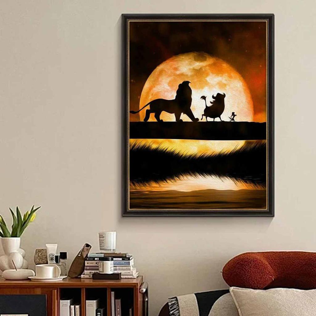 Full Round Diamond Painting The Lion King Art Rhinestone Picture Mosaic DIY 5D Cross Stitch Embroidery Home Decoration