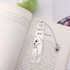 Black & White Funny Cat Dog Stainless Steel Bookmarks - Cute Color Blocking Design