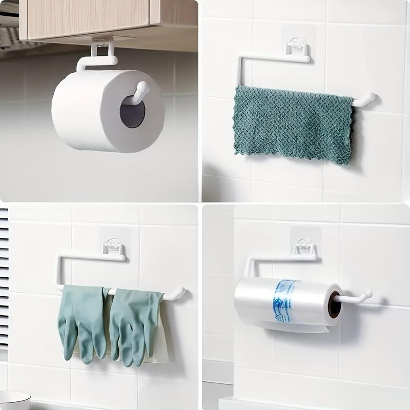 1Pcs Tissue Hanger Plastic Paper Roll Holder Wall Mounted Towel Storage Rack Organizer Shelf for Kitchen Bathroom
