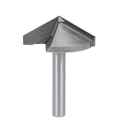 Uxcell Aço Titânio Tupia 120 32mm 6mm Cinza Broca V-Groove, Grau, Diâmetro, Haste,