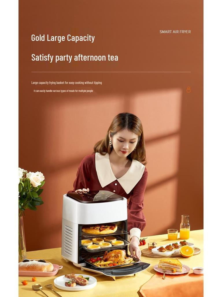 Australian Standard 15L Smart Visual Air Fryer for Home Use