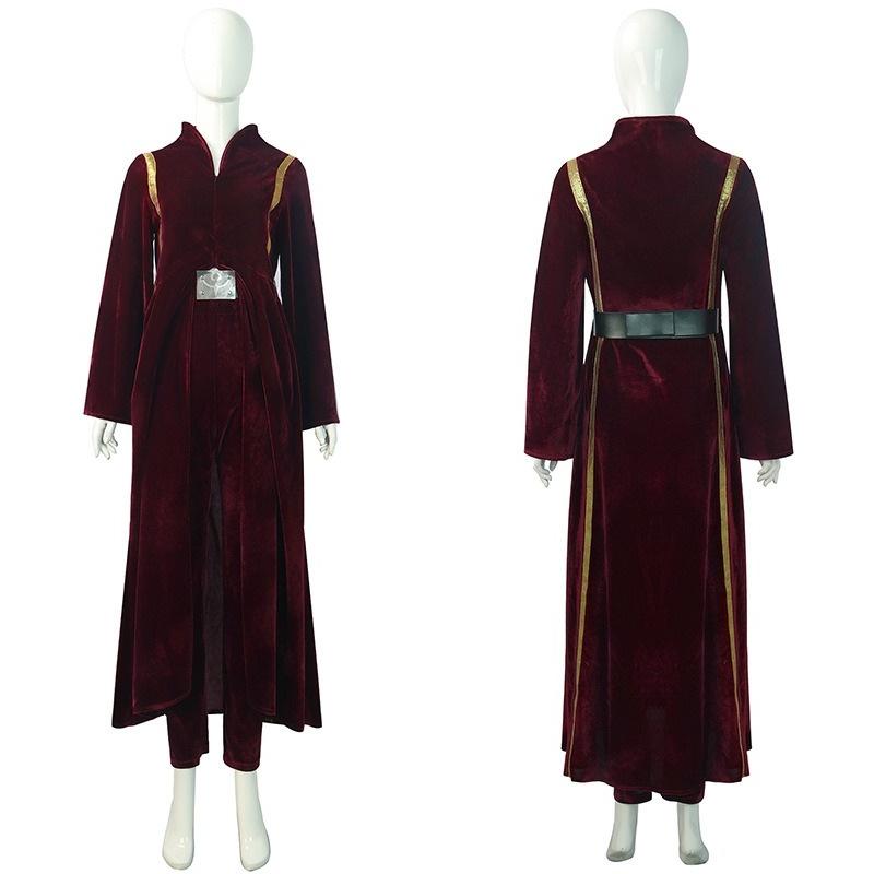 Costume Padme Cosplay Amidala Pleuche Material Coat Pants Belt Suit