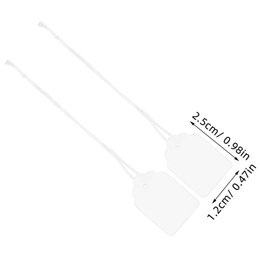 

1000Pcs Versatile String Attached Price Tags Smooth Surface White Paper for Jewelry Clothing Warehouse Stock Management Label