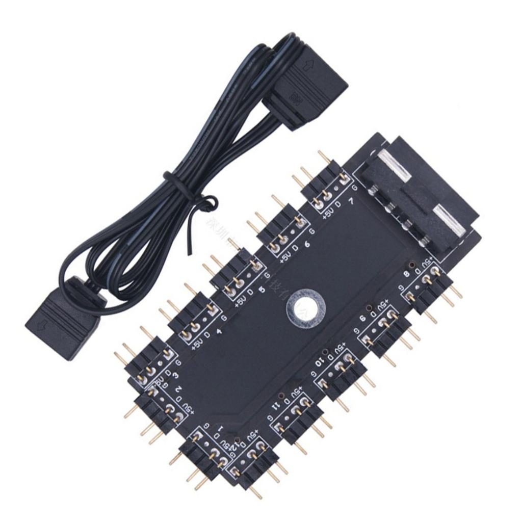 ARGB LED Hub 5V 3pin für nahtlose Integration mehrerer Geräte in benutzerdefinierter PC-Umgebung Desktop ARGB-Management
