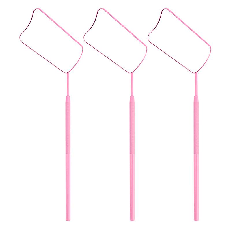 Handheld Stainless Steel Fan-Shaped Lash Inspection Mirror for Eyelash Extensions