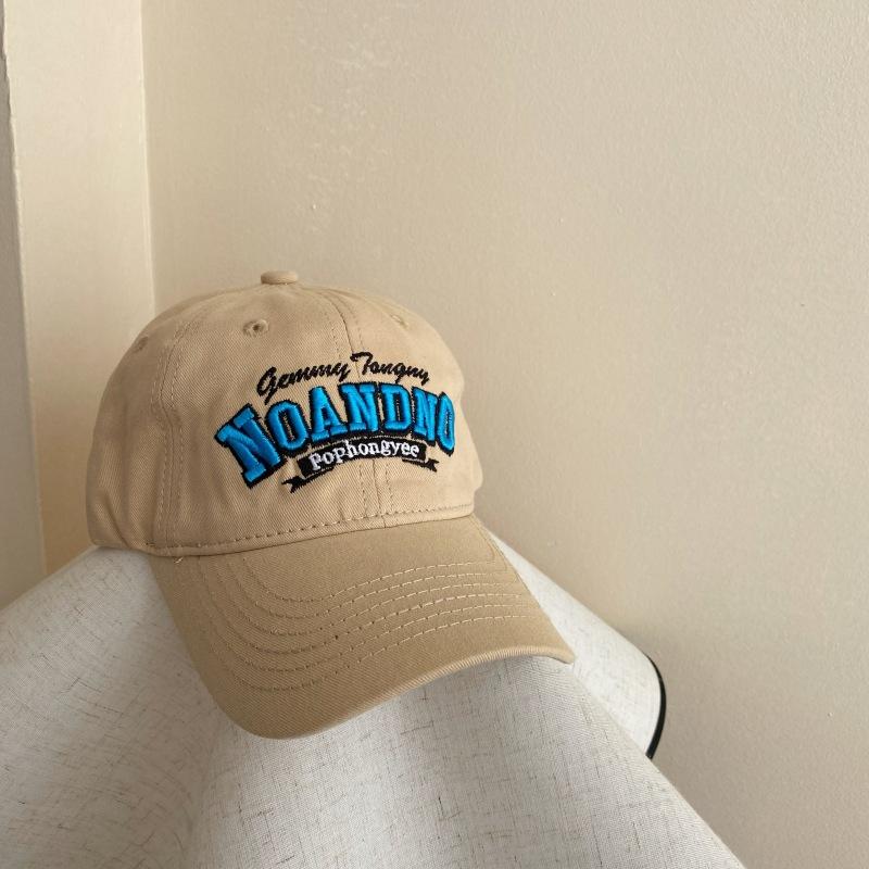 Retro Embroidered Baseball Cap Men and Women Sun Hat Spring Mid large Children's Trendy Baseball Cap Fashionable