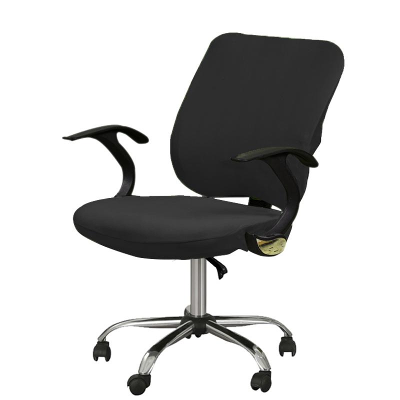 2ks/set Kancelářský potah na dělenou židli Elastický zvedák otočného křesla Skluzný potah na židli Snímatelný potah sedáku Chránič nábytku