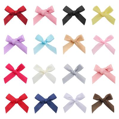 50pcs 4*3.5cm Colorful Ribbon Bows Small Size Polyester Handmade Bowknot For DIY Wedding Christmas Party Gift Bouquet Decoration