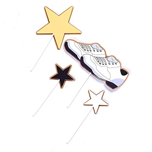 Happy Birthday Cake Topper, Soccer Ball, Boy, 6-Piece Set