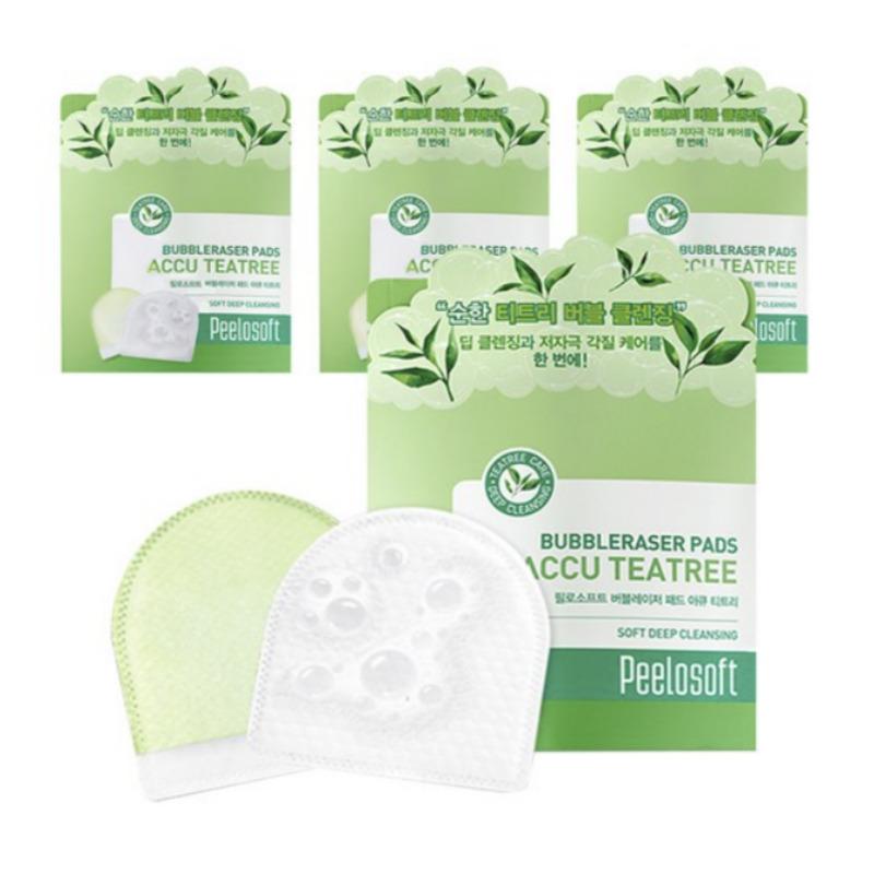 

MEDIHEAL Philosoft Bubble Laser Pad ACU Tea Tree Refill Cleansing Sheets – 20 Sheets × 4 Packs