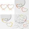 Trendy Multicolor Heart-shaped Earrings Alloy Fashionable Creative Design Chic Jewelry