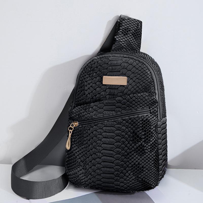 

Сумка на грудь с узором крокодила Новая корейская мода Сумка через плечо Большая вместимость Сумка для мобильного телефона Женская маленькая сумка через плечо
