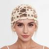 Bohemian Style Crochet Flower Knitted Hat Handmade Woven Cap Sweet Hollowed Out Beanie Cap  Summer