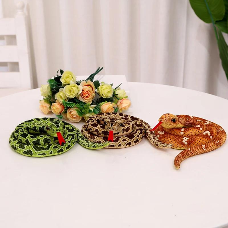 Imitation Snake Plush Toys Funny Mischievous Artificial Stuffed Animals Dolls Toys Emulational Snake Plush Toys