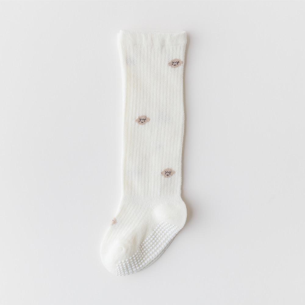 Sommer Mesh Dünne Lockere Babystrümpfe Neugeborenen Babysocken Rutschfest Über dem Knie Anti-Mücken-Socke
