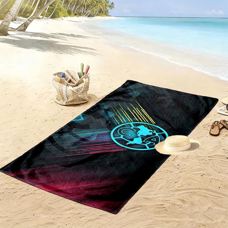 Club America Print Beach Towel, Large Soft Quick Dry Towel for Beach Camping Swimming