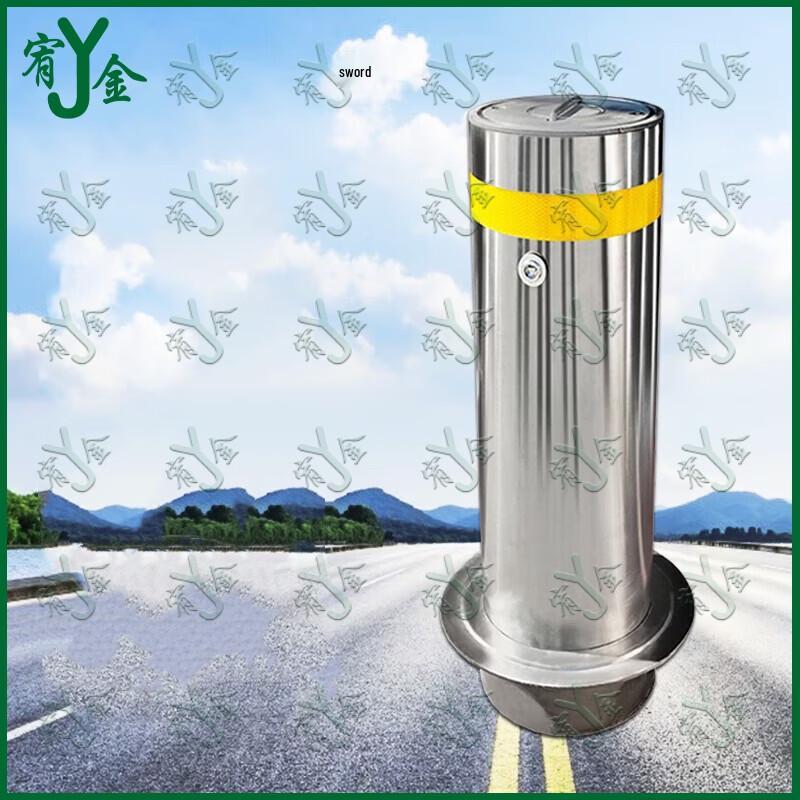 Reflective Stainless Steel Parking Barrier Warning Post