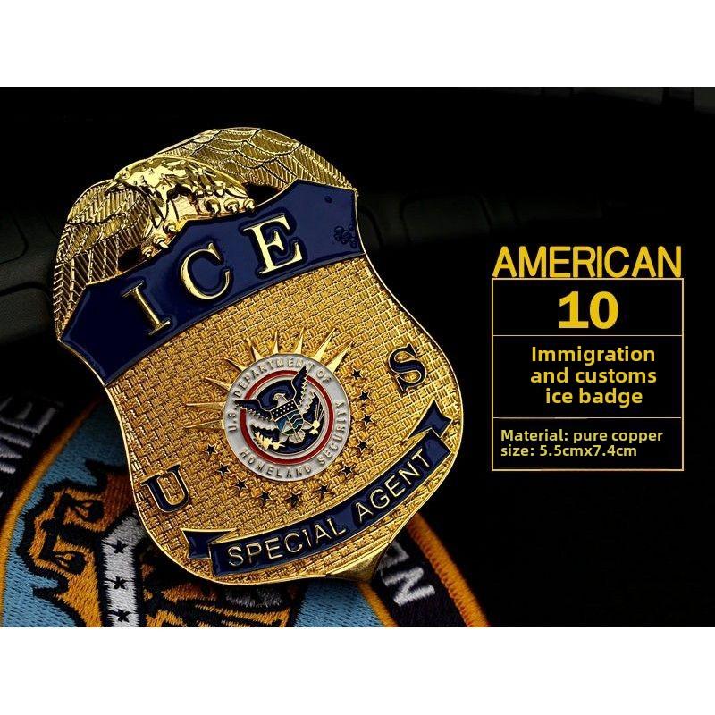 Vojenský fanoušek Kovový odznak Venkovní bronzová medaile Odznak s límcem Odznak na rameni Odznak USA Odznak klobouku Odznak