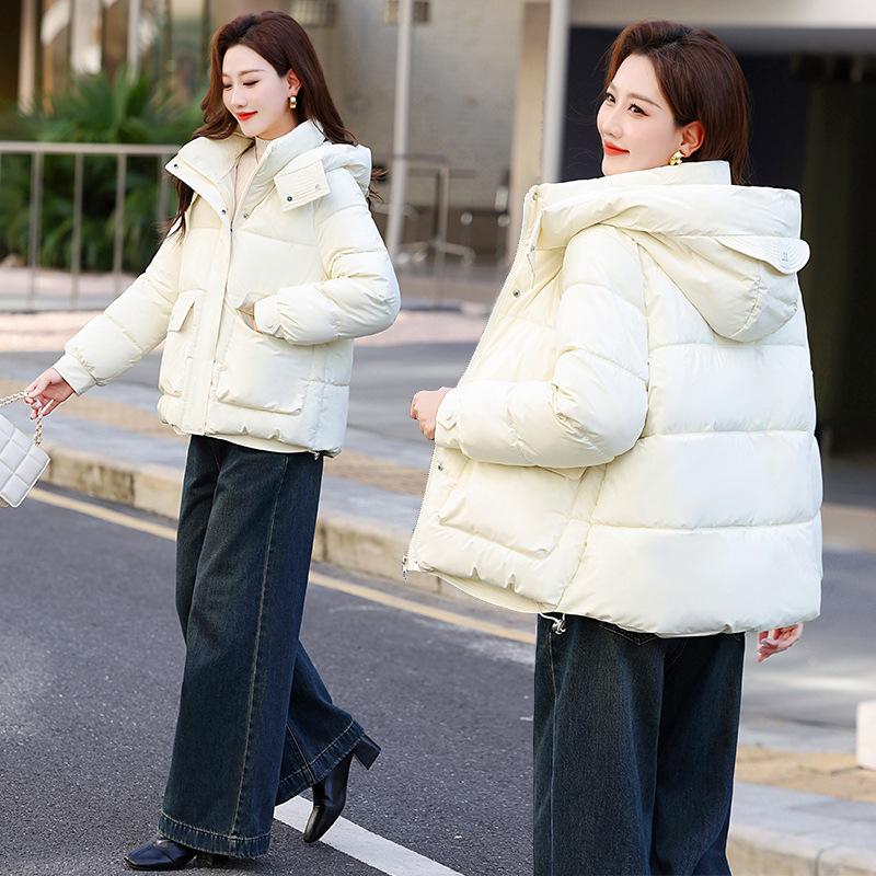 Women’s Short Hooded Windproof Thicken Warm Winter Jacket With Adjustable Hem