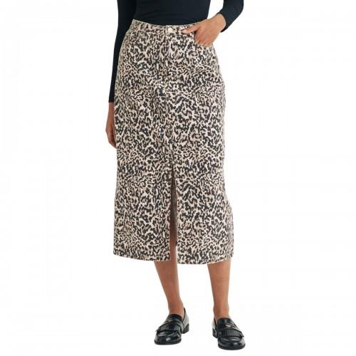 Nobody´s Child Womens/Ladies Column Leopard Print Denim Midi Skirt