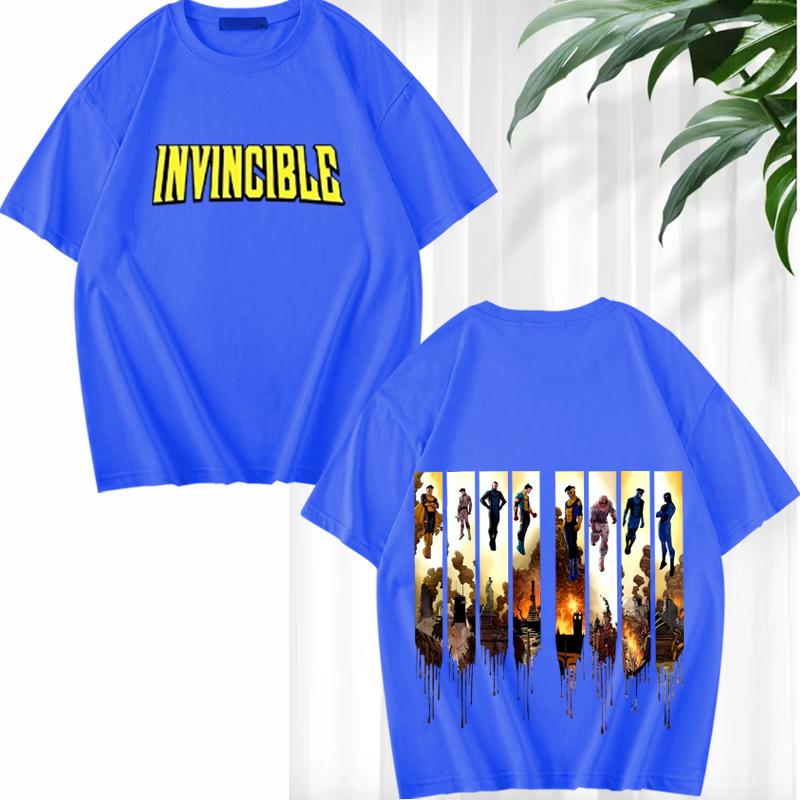 Hot sale The Invincible war Comic Art Classic T Shirt men ’s women Oversized 100% Cotton short sleeve Summer print Unisex tops