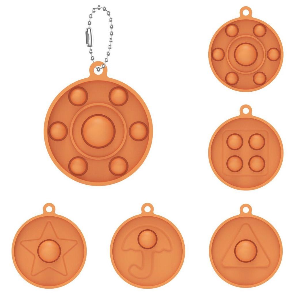 Squid Pop Game It Simple Dimple Popit Push Bubble Keychain Pendant Toys