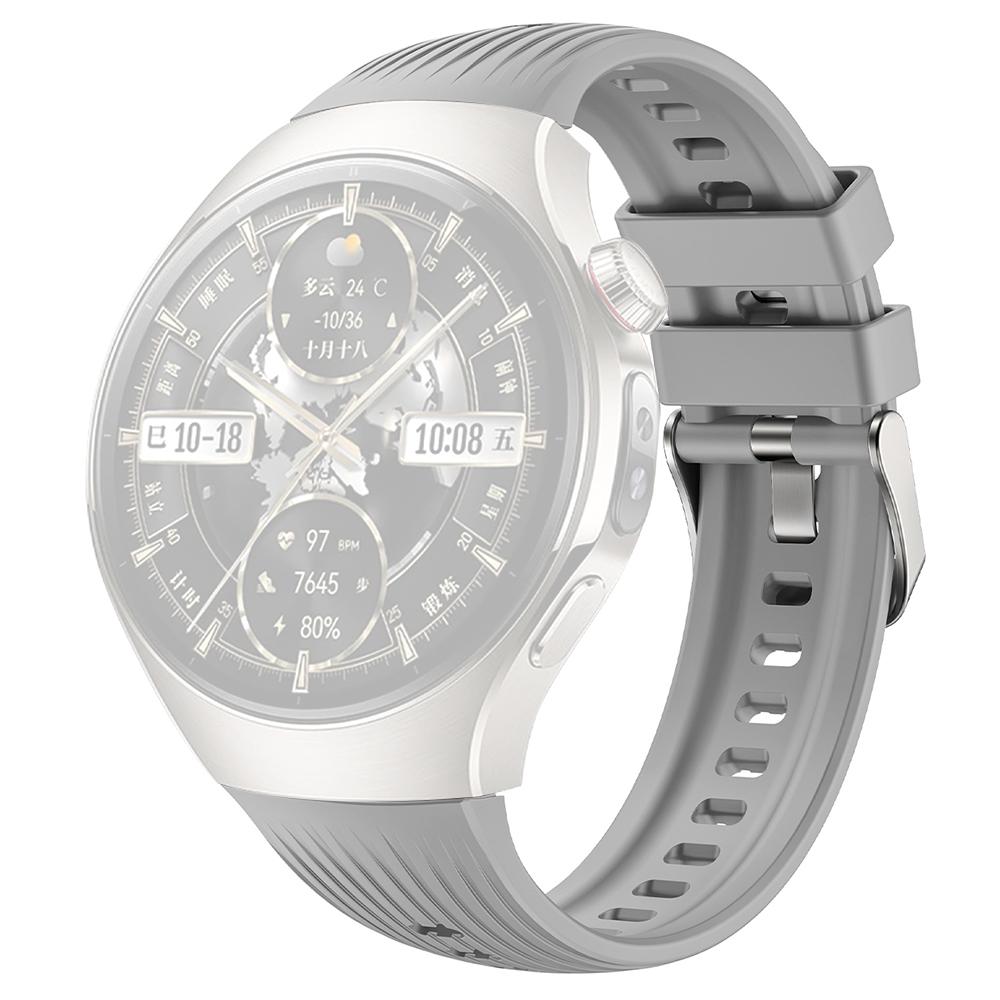 

For Huawei Watch 5 46mm Silicone Watch Band Vertical Stripes Wrist Strap K