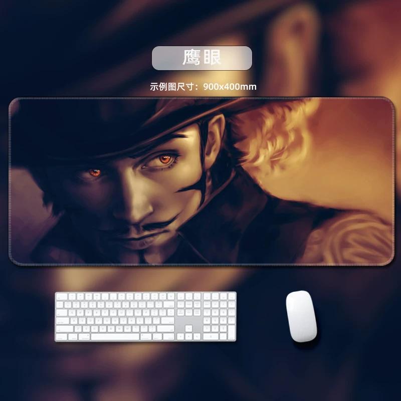 One Piece Leather Mouse Pad Oversized Small Office Gaming Keyboard Pad Desk Pad Bristle Bracelet Monkey D. Luffy Roronoa Zoro Decorative Desk Mat