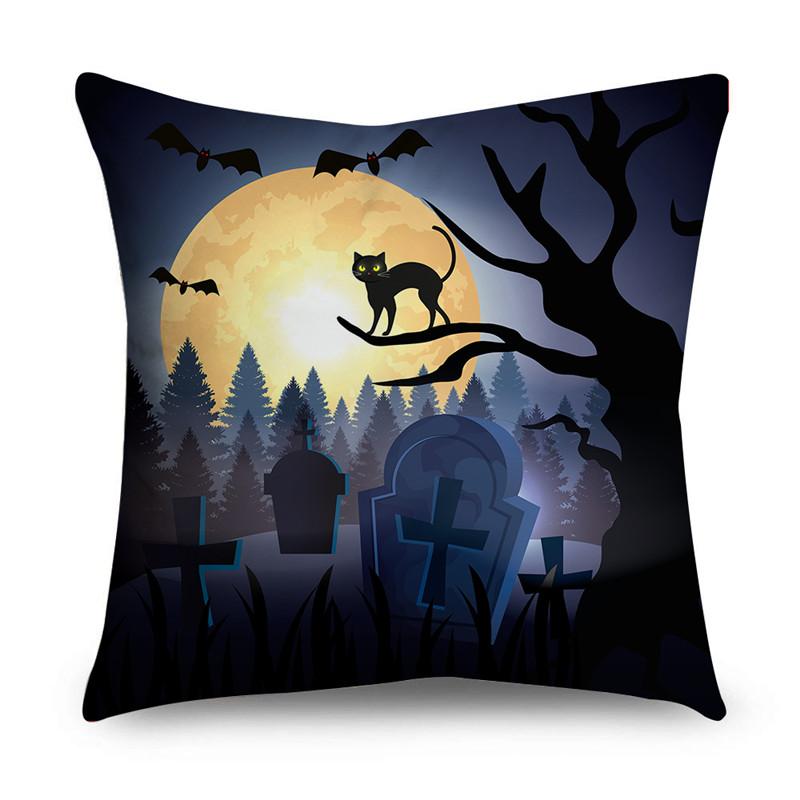 Halloween Easter Happy Print Pattern Cushion Cover Home Living Room Sofa Decoration Cushion Cover Pillow Cover