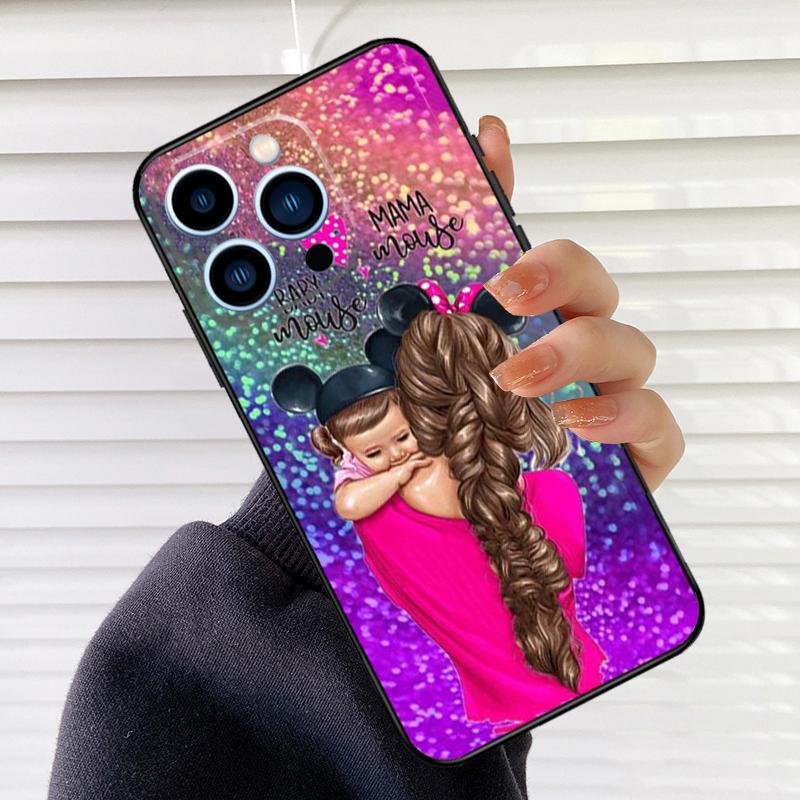 Baby Mom Girl Phone Case For iPhone 16 14 13 12 11 15 17 Pro Max Mini 15 16 Plus 16e 17 Air Cover Fundas