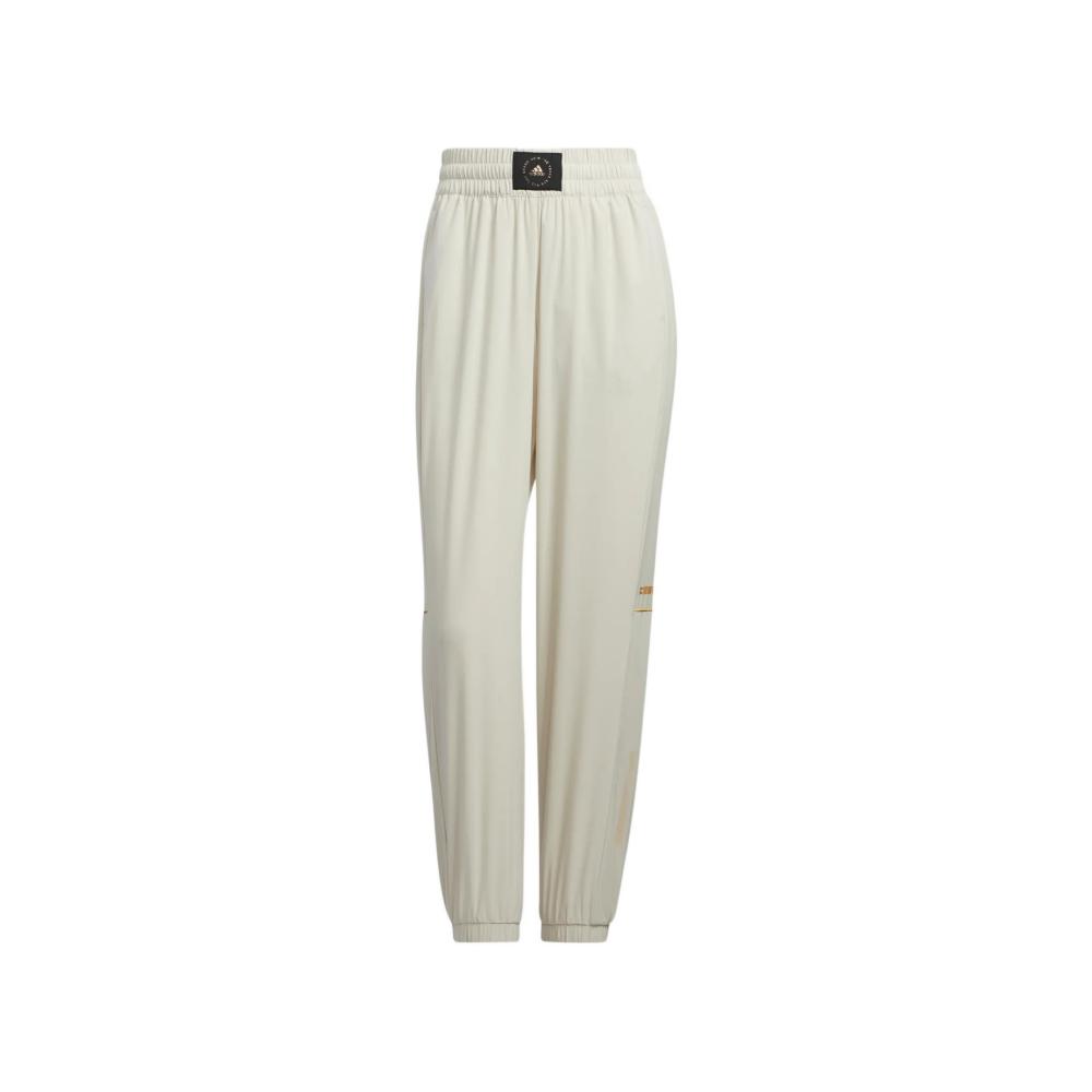 Adidas Knitted Sweatpants Women's Ivory White Moderate Cuffed Pants HT6896