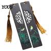 Good Luck Bookmark Wooden Bookmark, Hand Painted Window Cutout Page Marker for Luxury Wood Students, School Gift Book Lovers Elegant