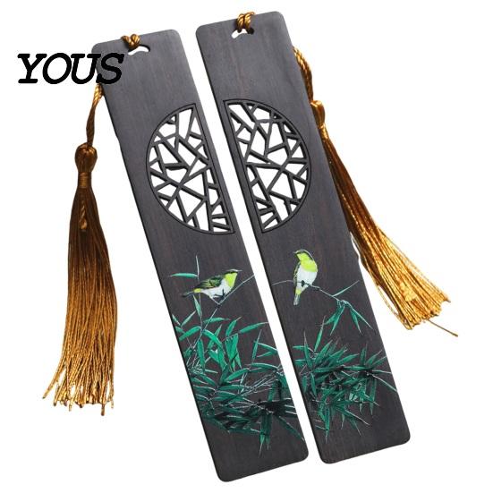 Good Luck Bookmark Wooden Bookmark, Hand Painted Window Cutout Page Marker for Luxury Wood Students, School Gift Book Lovers Elegant