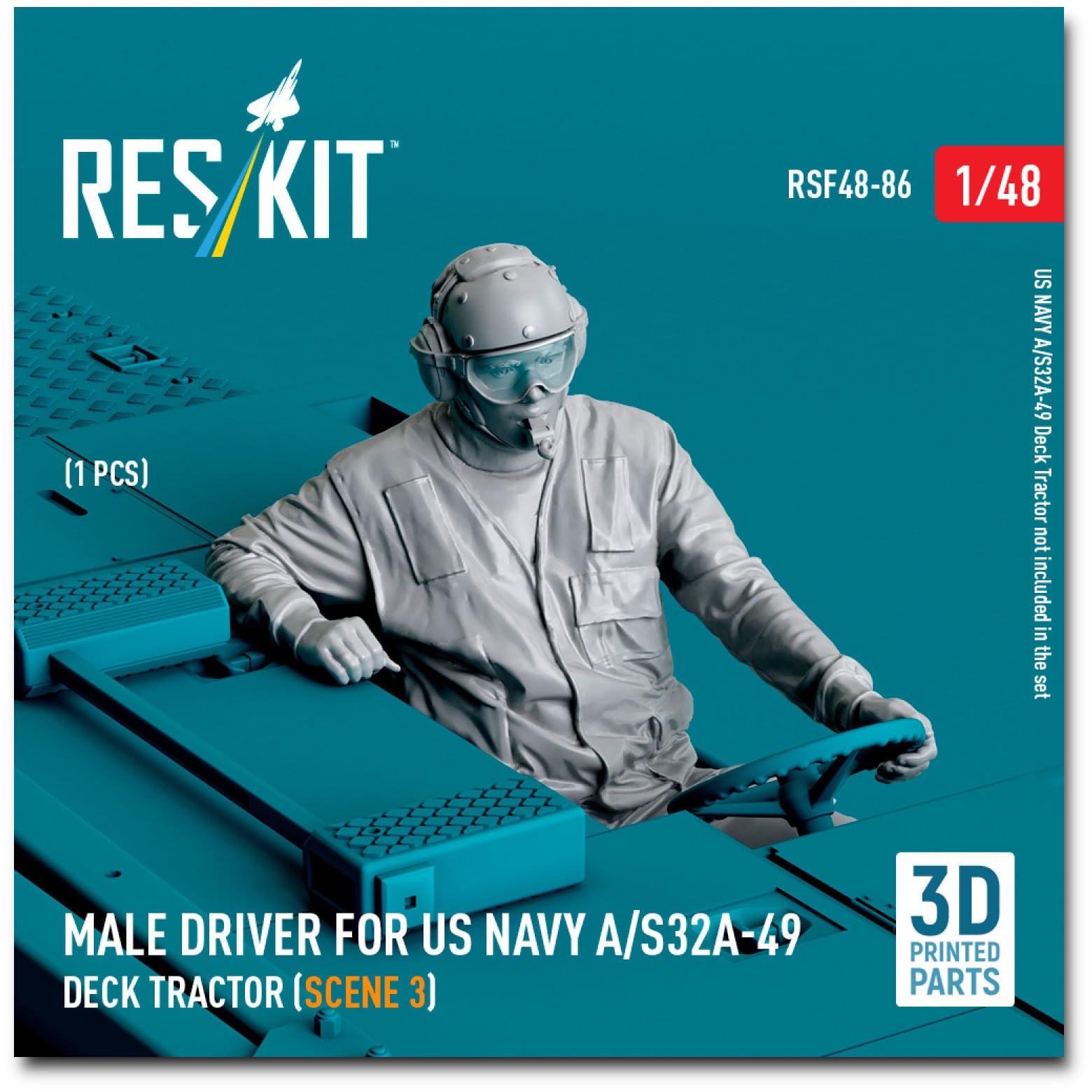 

Reskit scale US Navy Driver Type 3 3D Printable Resin Kit 1/48 A/S32A-49 (Male) RSKF48-0086 (Airplane)