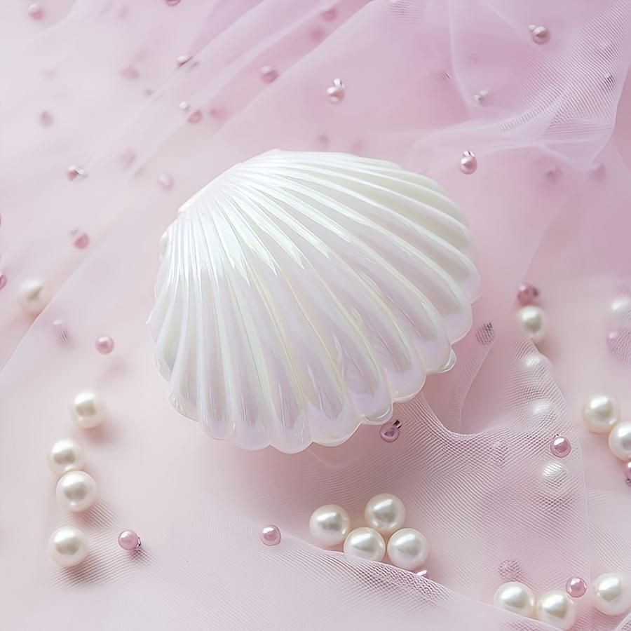 1 pz Scatola del Tesoro a Forma di Conchiglia, Regalo di Matrimonio Creativo Confezione Alimentare romantica Scatola a Conchiglia Scatola del Tesoro Quadrata Gioielli Bo