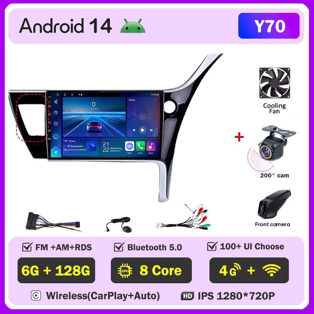 Pentru Toyota Corolla 11 Auris RHD 2017 - 2018 Player Radio Auto Ecran Carplay Auto Autoradio Mirror Link Sisteme Auto Inteligente