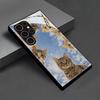 Gehärtetes Glas Handyhülle für Samsung Für Galaxy S26, S21, S22, S23, S24, S25, FE, Ultra und Plus Serie — Süßes Kätzchen Design